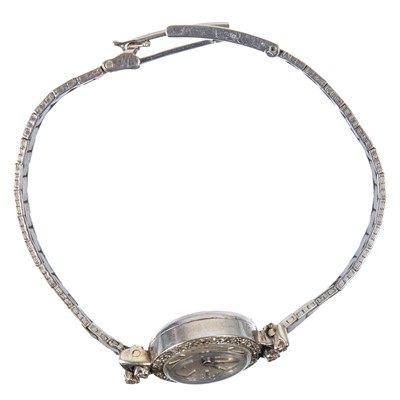 Lot 204 - A Tudor Royal Rolex lady's wristwatch with 9ct white gold bracelet and diamond-set bezel.