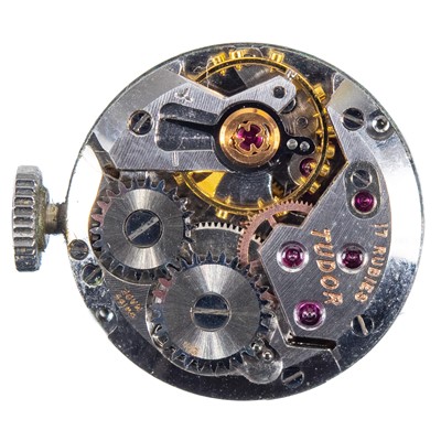 Lot 204 - A Tudor Royal Rolex lady's wristwatch with 9ct white gold bracelet and diamond-set bezel.