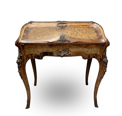 Lot 3081 - A fine quality French burr walnut and kingwood...