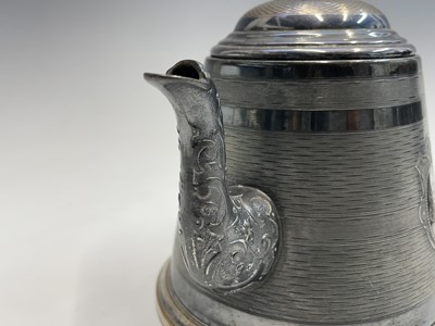 Lot 112 - An epns breakfast stand for three the central...