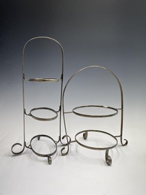 Lot 112 - An epns breakfast stand for three the central...