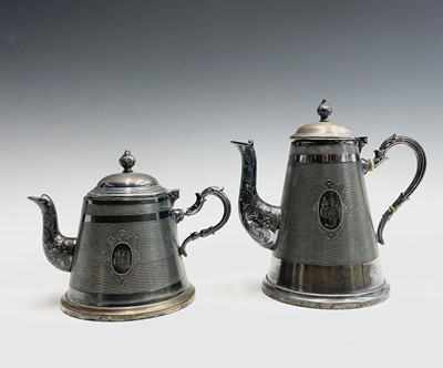 Lot 112 - An epns breakfast stand for three the central...