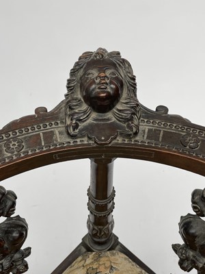 Lot 3223 - An Italian Renaissance carved oak corner chair,...