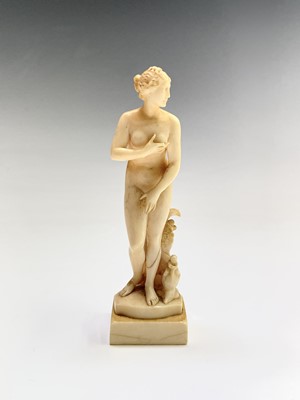 Lot 473 - A 19th century French carved ivory figure of...