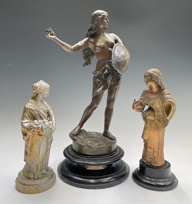 Lot 477 - A French spelter figure, circa 1900, titled...