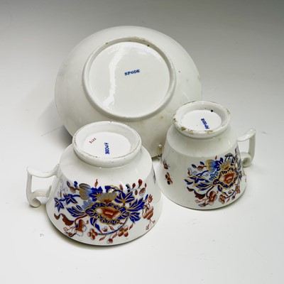 Lot 981 - A Spode porcelain spill vase, painted and gilt...