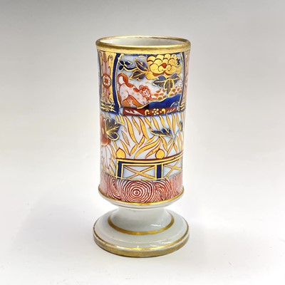 Lot 981 - A Spode porcelain spill vase, painted and gilt...