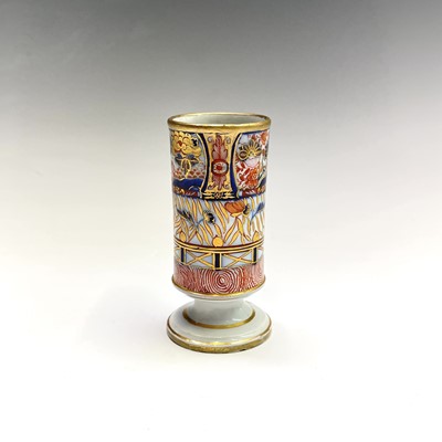 Lot 981 - A Spode porcelain spill vase, painted and gilt...