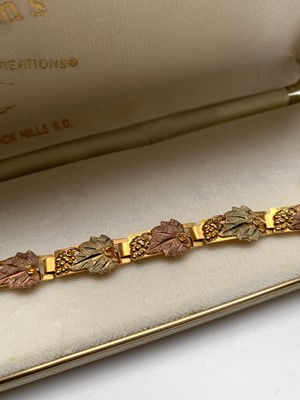 Lot 468 - A Landstrom's, Black Hills, 10ct gold bracelet...