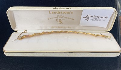 Lot 468 - A Landstrom's, Black Hills, 10ct gold bracelet...