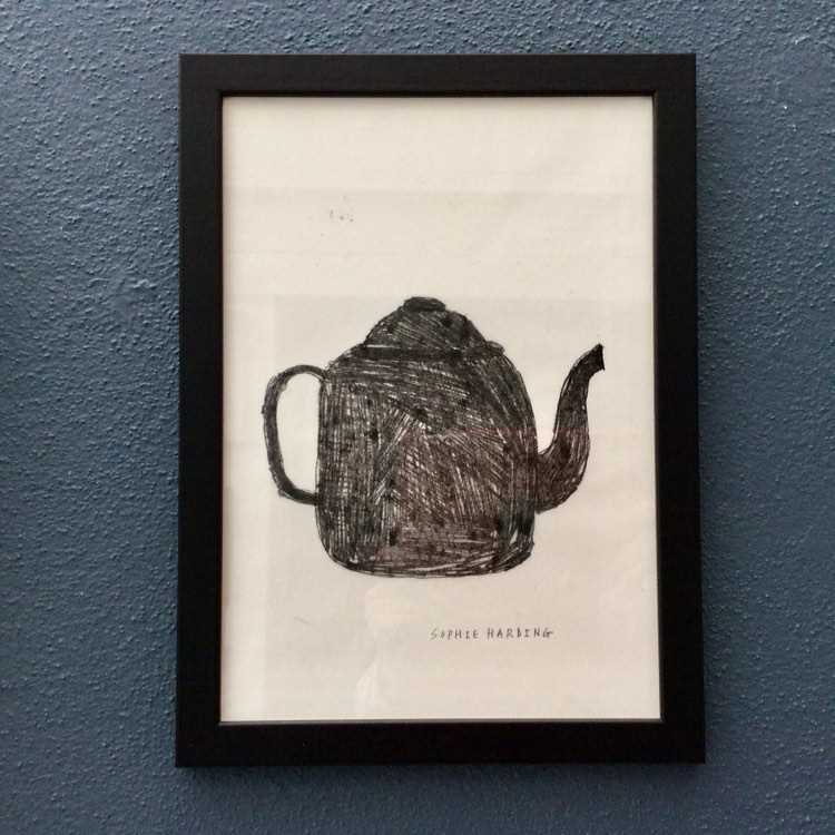 Lot 6 - Sophie HARDING ‘Teapot no.3’ Monotype on shoji...