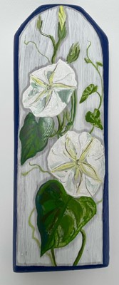 Lot 11 - Alice ELLIS-BRAY “Moonflowers” Oil on wood...