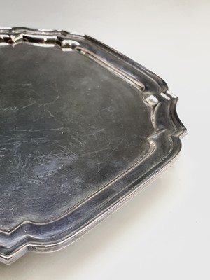 Lot 55 - A square silver tray by A Chick & Sons Ltd...