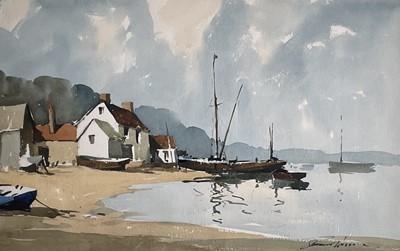 Lot 1087 - Edward WESSON (1910-1983) Pin Mill Watercolour...