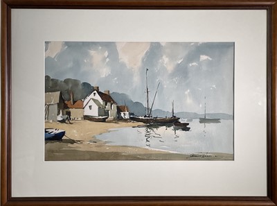 Lot 1087 - Edward WESSON (1910-1983) Pin Mill Watercolour...