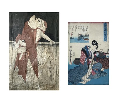 Lot 282 - A Japanese woodblock print, 19th century,...