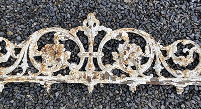 Lot 603 - A Victorian ornamental cast iron cresting.