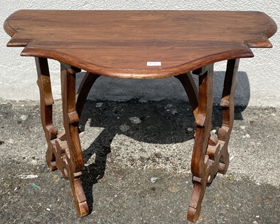 Lot 3231 - A hardwood console table. Height 69.5cm, width...