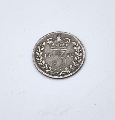 Lot 49 - Silver Threepence 1868 Error Coin. The 1868...