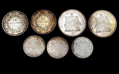 Lot 97 - France - Silver 0.900 purity 10 Franc, 20...