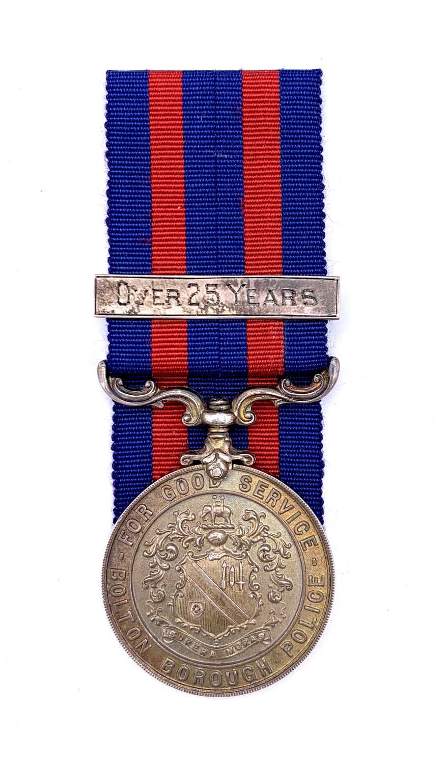 Lot 124 - Bolton Borough Police Good Service Medal. A...