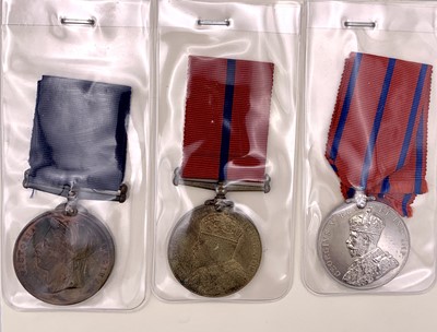 Lot 128 - Metropolitan Police Medals Trio. A bronze 1897...