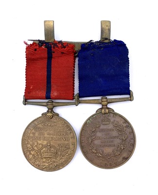 Lot 131 - Metropolitan Police Medals Pair. A bronze 1897...