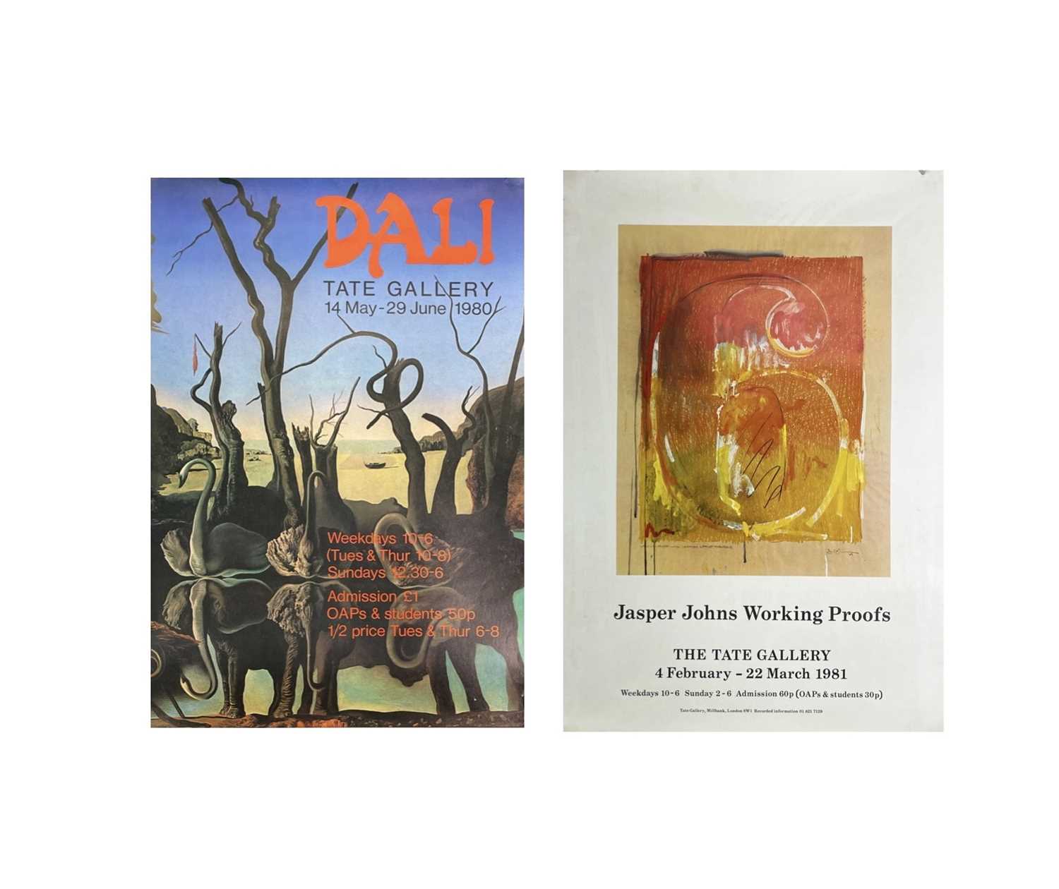 Lot 738 - Two Tate Gallery exhibition posters - 'Jasper...