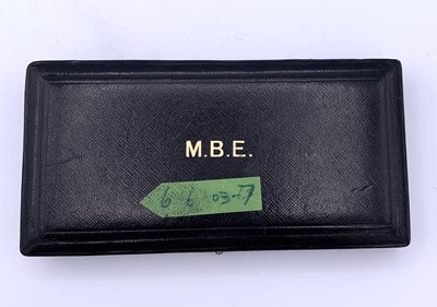 Lot 265 - M.B.E. Medal in Box of Issue. Sticker on box...