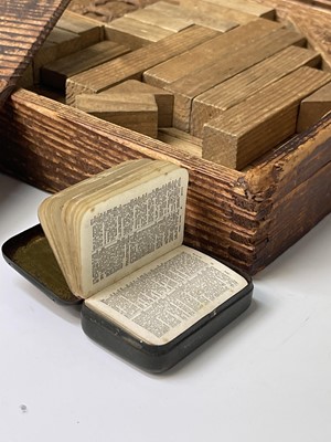 Lot 630 - Childs Wooden Building Blocks and Miniature...