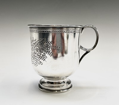 Lot 60 - A Russian Moscow silver cup and saucer with...