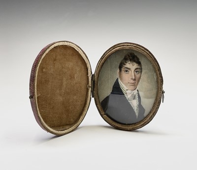 Lot 131 - Portrait miniatures A finely painted early...