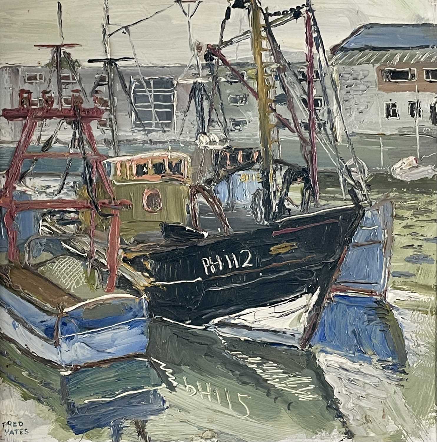 Lot 20 - Fred YATES (1922-2008) Fishing Boats at...
