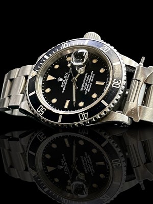 Lot 16 - A Rolex stainless steel Submariner wristwatch...