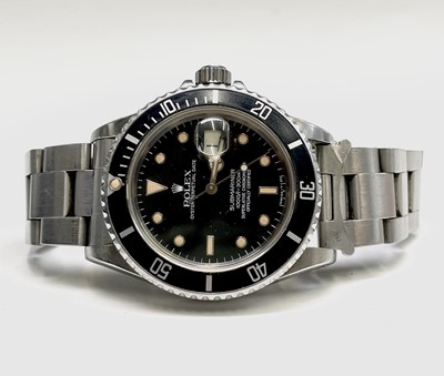 Lot 16 - A Rolex stainless steel Submariner wristwatch...