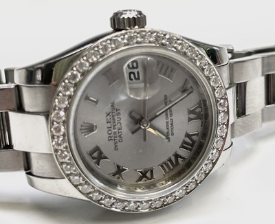 Lot 7 - A Rolex ladies Oyster Perpetual Datejust...