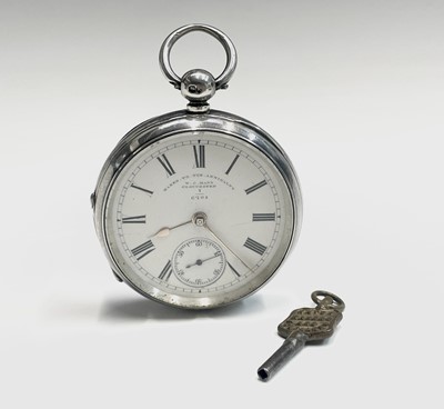 Lot 29 - A silver cased open-face pocket watch by W C...