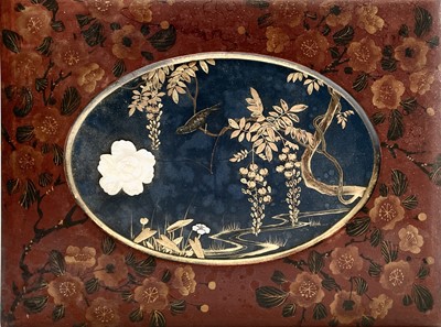 Lot 66 - A late 19th century Japanese lacquer box, the...