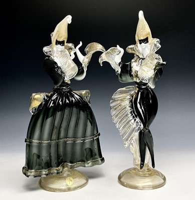 Lot 1103 - A Pair La Serenissima Murano art glass figures...