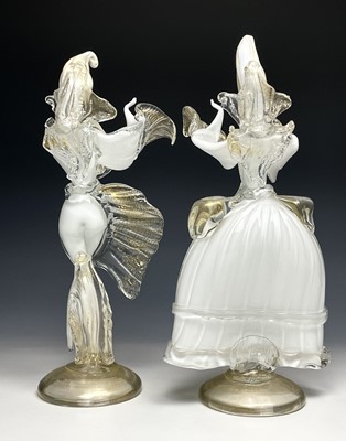 Lot 996 - A pair La Serenissima Murano art glass figures...