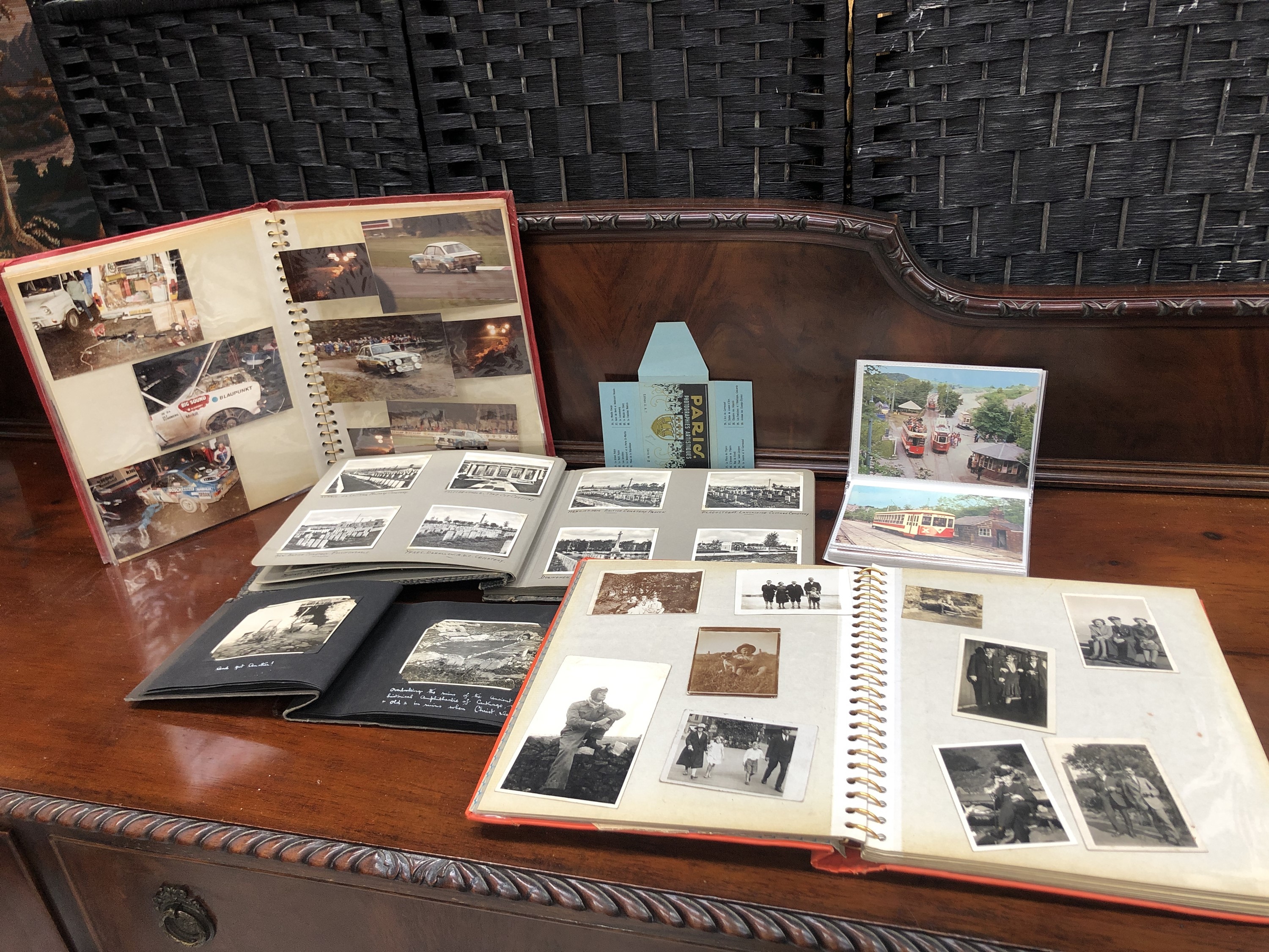 A collection of photograph albums, one of...