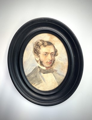 Lot 134 - Portrait miniature Portrait of Dr Jonas Malden...