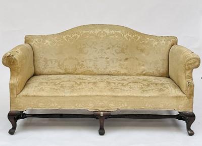 Lot 3000 - A George II style walnut framed settee, circa...