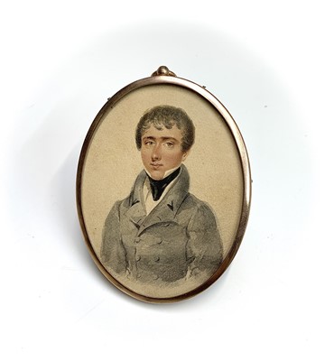 Lot 136 - Portrait miniature Joseph Paice Jnr, A young...