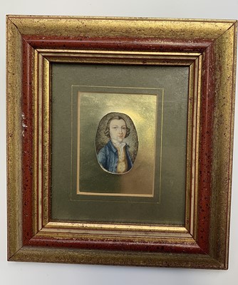 Lot 136 - Portrait miniature Joseph Paice Jnr, A young...