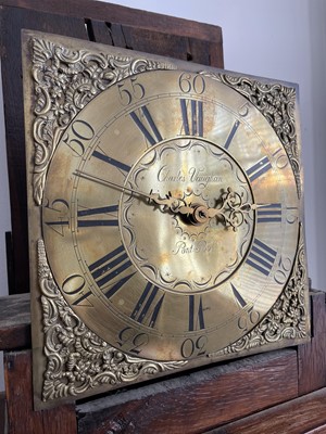 Lot 233 - An 18th century oak thirty hour longcase clock,...