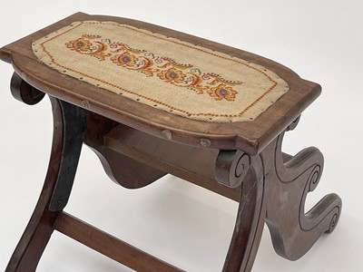 Lot 3003 - A set of Victorian walnut bed steps, with...