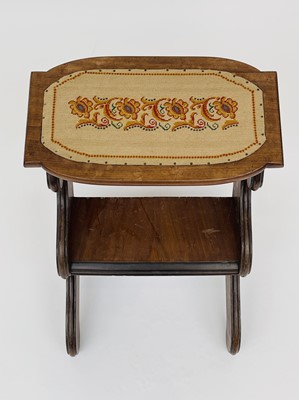 Lot 3003 - A set of Victorian walnut bed steps, with...
