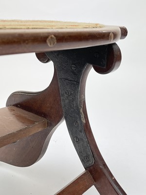 Lot 3003 - A set of Victorian walnut bed steps, with...