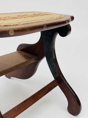 Lot 3003 - A set of Victorian walnut bed steps, with...